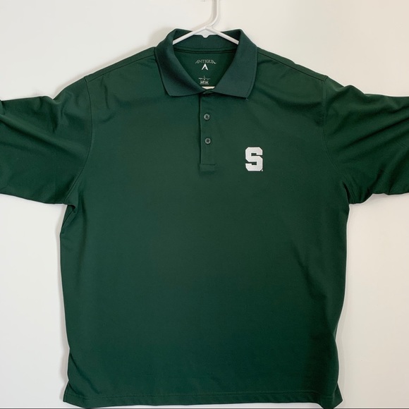 Spartans MI State Antigua large polo green MSU - Picture 5 of 7